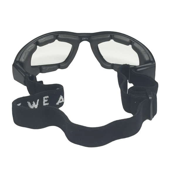 new Epoch Eyewear ☀︎︎ Foam Backed Goggles ☀︎︎ Black Clear Lens ☀︎︎Logo Zip Case - Picture 8 of 17